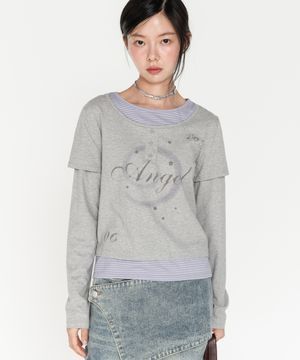 엔젤 레이어드 헨리넥 롱슬리브