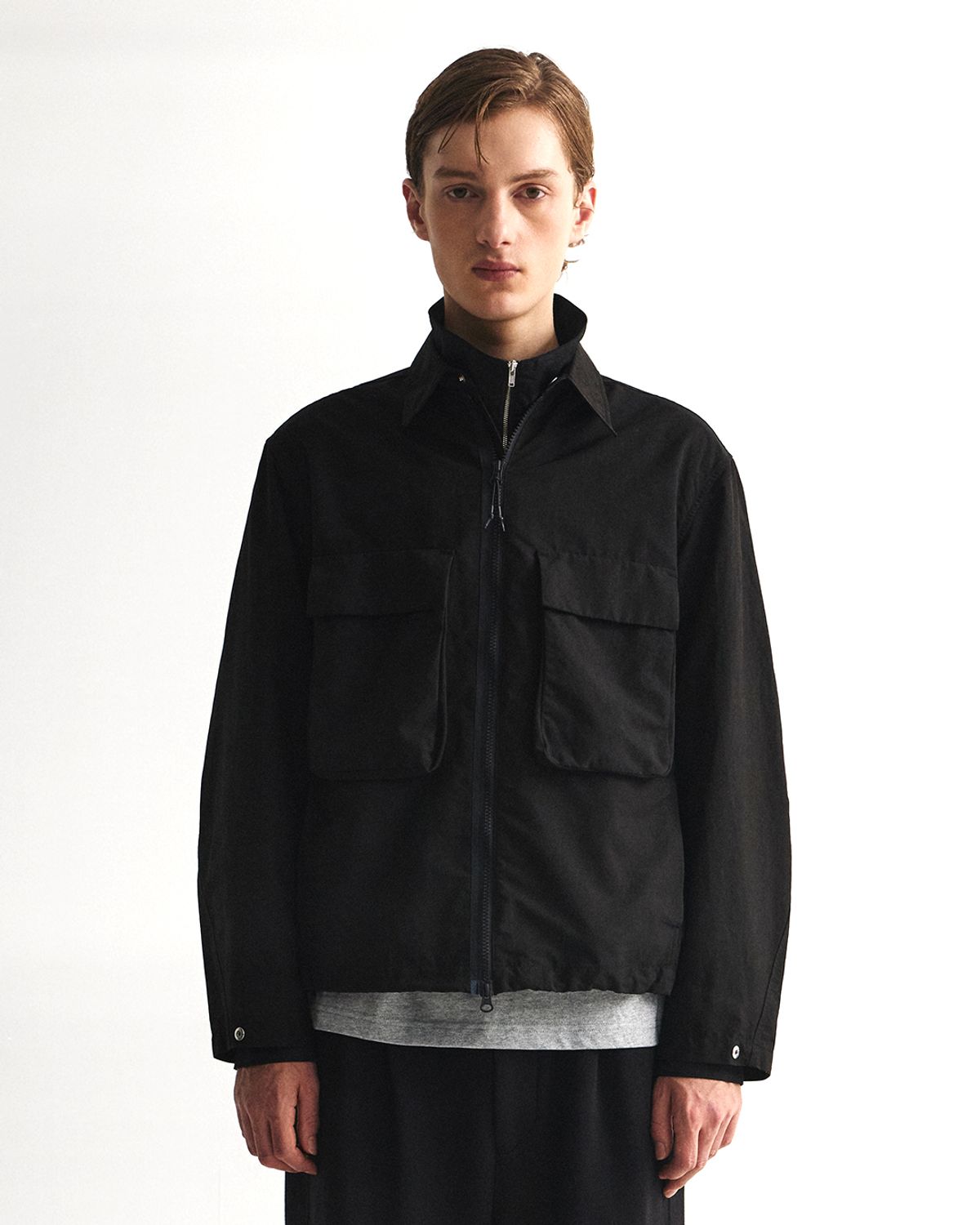 언어펙티드 에센셜(UNAFFECTED ESSENTIAL) SHIRT JACKET / BLACK