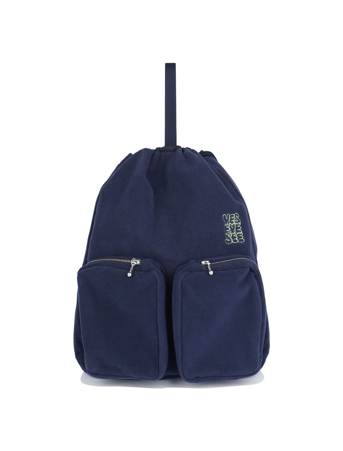 예스아이씨(YESEYESEE) Fleece Drawstring Sack Navy