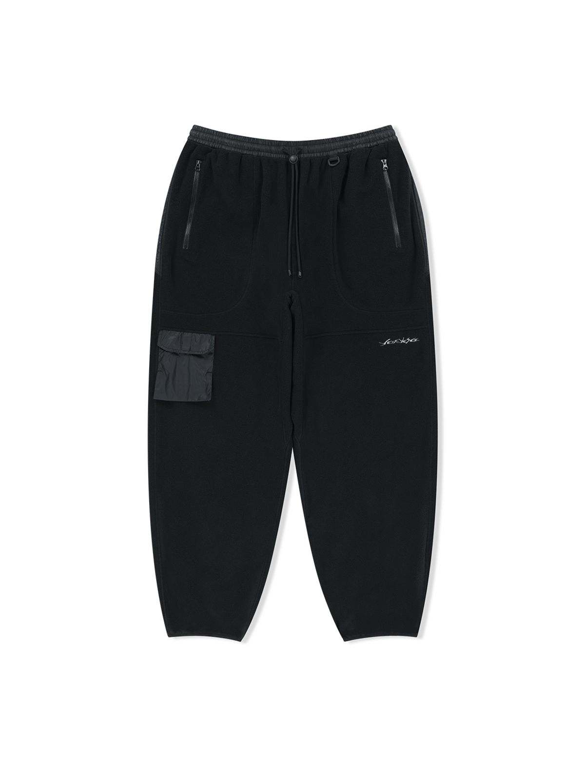 예스아이씨(YESEYESEE) Y.E.S Pocket Fleece Pants Black