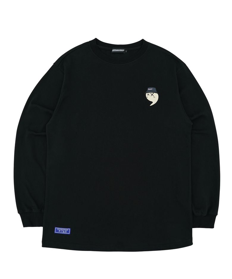 [UP9074] UPST GOLF 콤마 베이직 라운드 긴팔 티셔츠 블랙