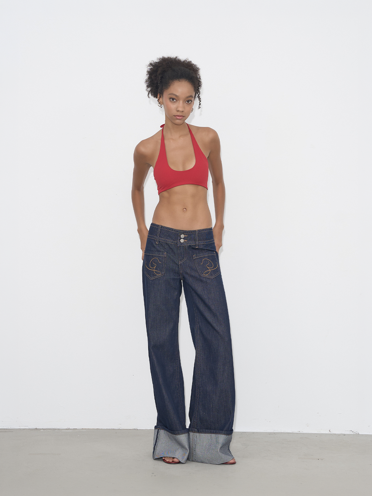 그로운 낫올드(GROWN NOTOLD) Bohem*Roll-up jeans