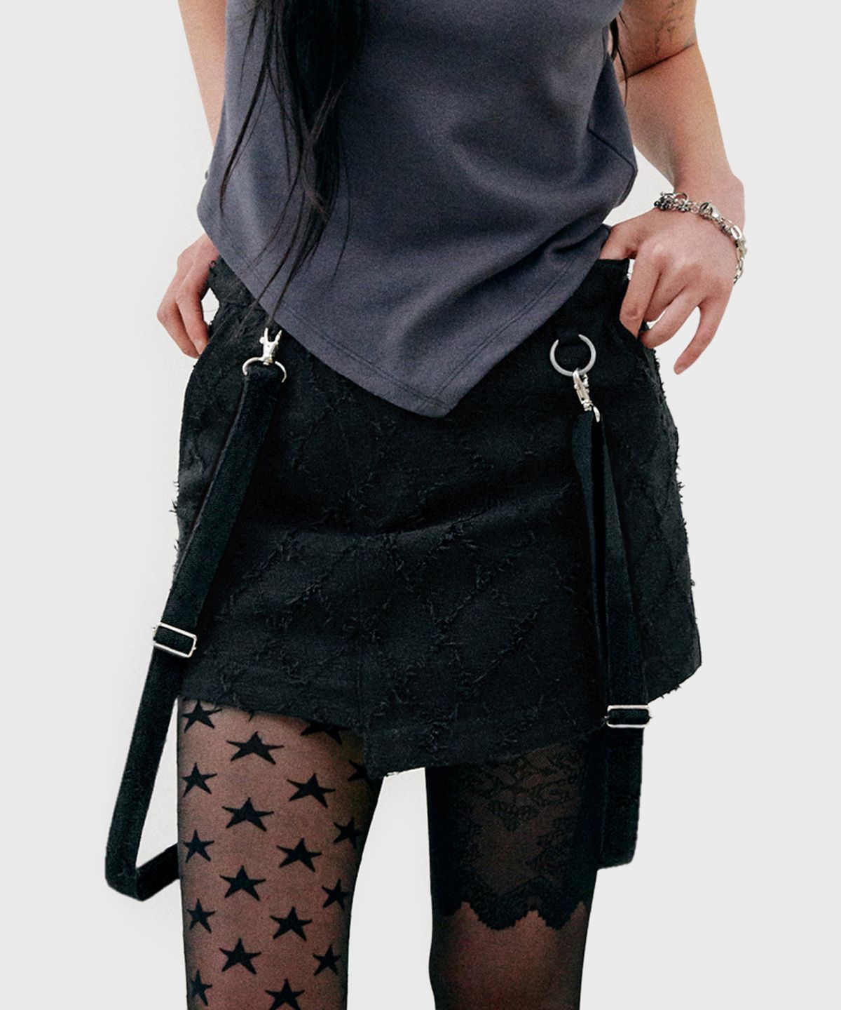 닐링(NILLRING) S06.00 Suspender mini skirt