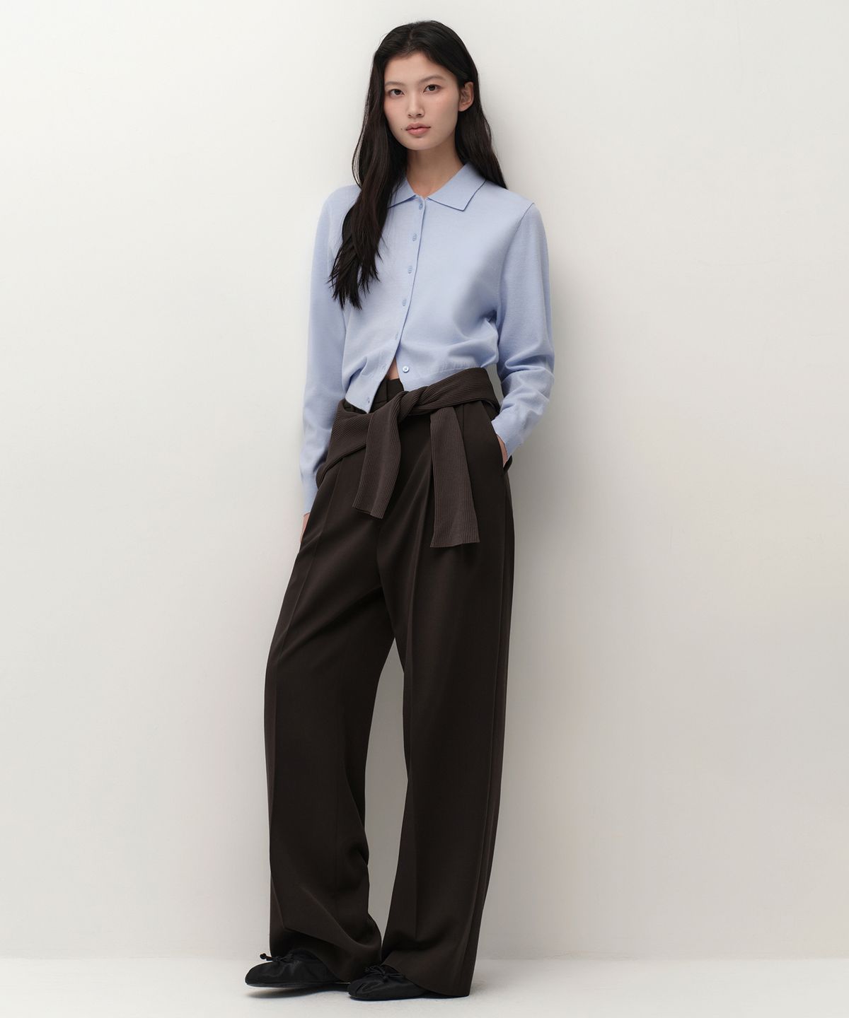 무신사 스탠다드 우먼(MUSINSA STANDARD WOMAN) 우먼즈 에센셜 칼라드 가디건 [스카이 블루]
