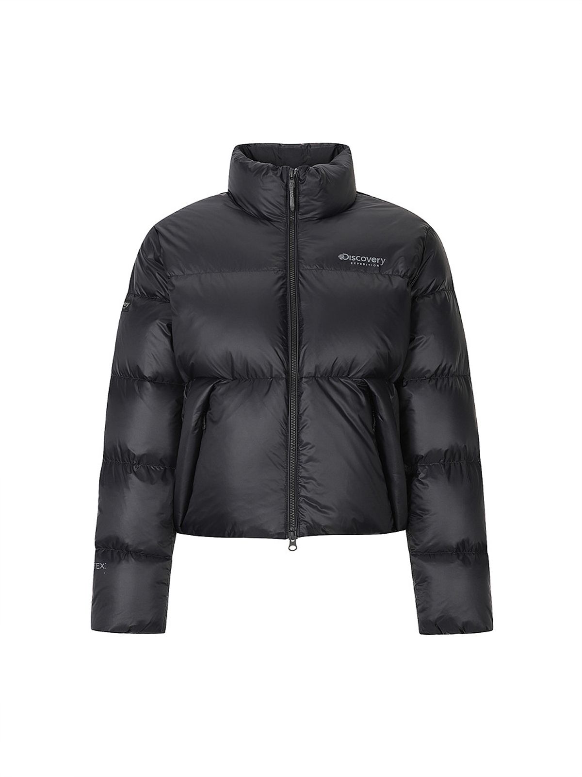 디스커버리 익스페디션(DISCOVERY EXPEDITION) 여성 올튼 하이넥 퍼텍스 퀀텀 다운 숏패딩 (BLACK)