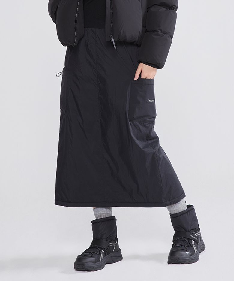 여성 파라슈트 패딩 스커트 (BLACK)