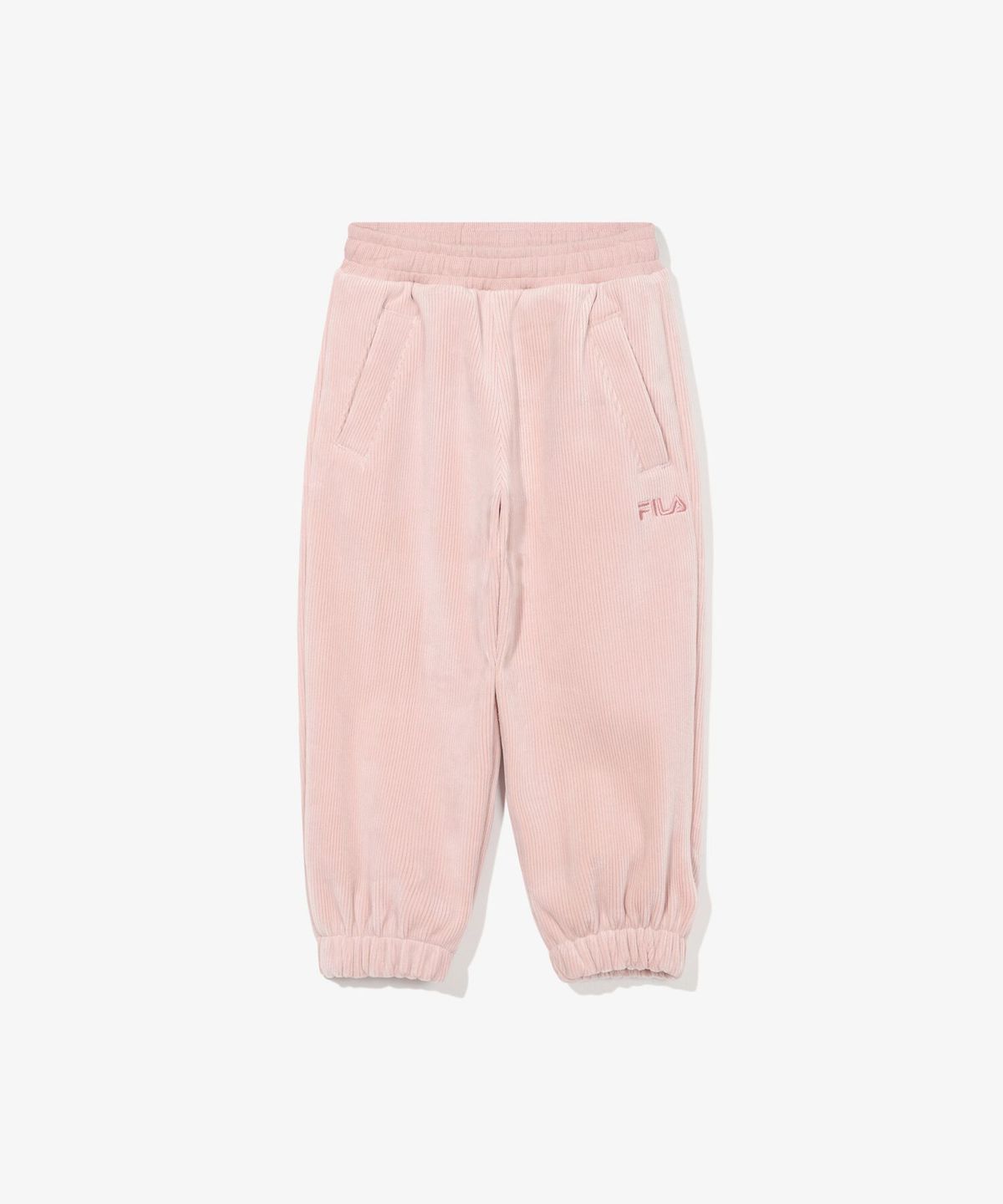휠라 키즈(FILA KIDS) 골지 벨로아 기모 조거 팬츠