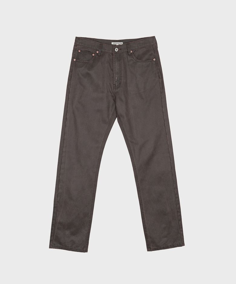 FAUX LEATHER PANTS BROWN