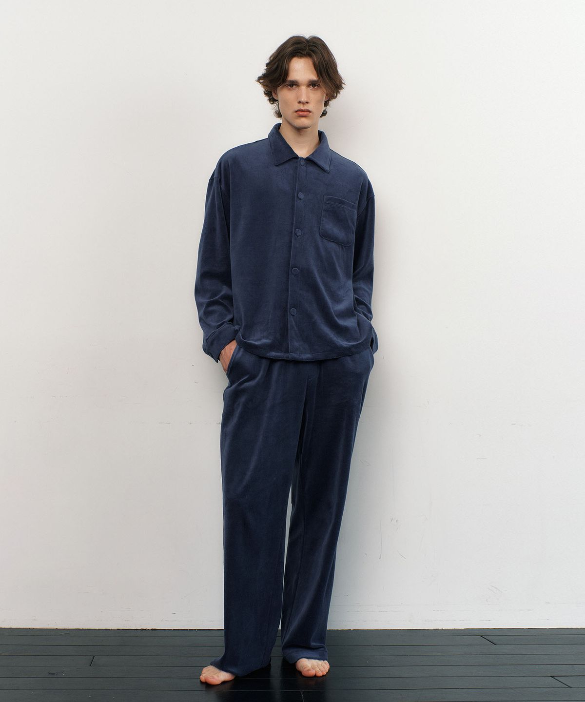 아템포(ATEMPO) VELOUR PAJAMA SET_navy (men)