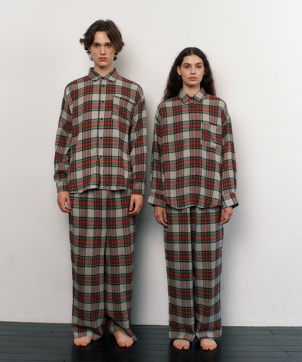 아템포(ATEMPO) FIRST PAJAMA COUPLE SET_mellow check
