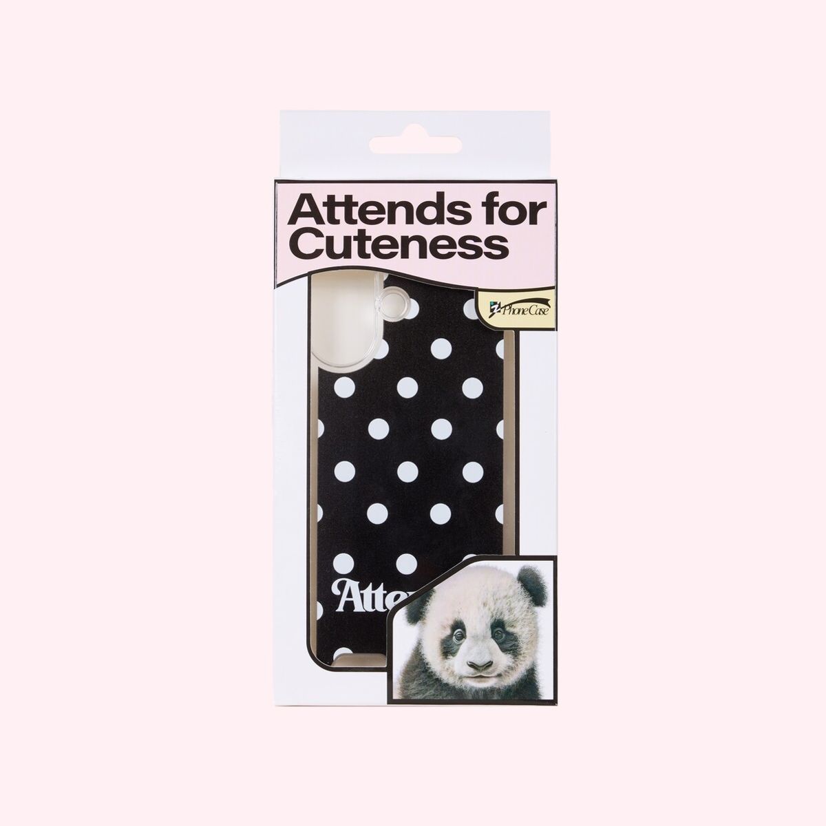 어텐즈(ATTENDS) Attends girls dots card case (Big dots black)