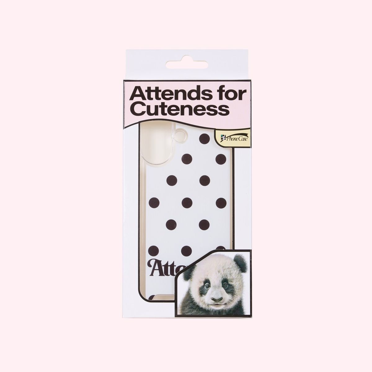 어텐즈(ATTENDS) Attends girls dots card case (Big dots white)