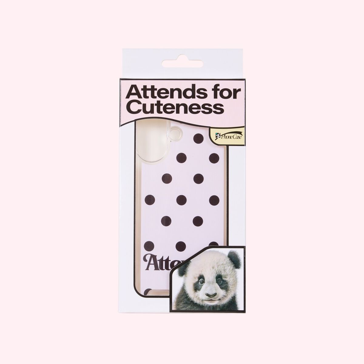 어텐즈(ATTENDS) Attends girls dots card case (Big dots Baby pink)