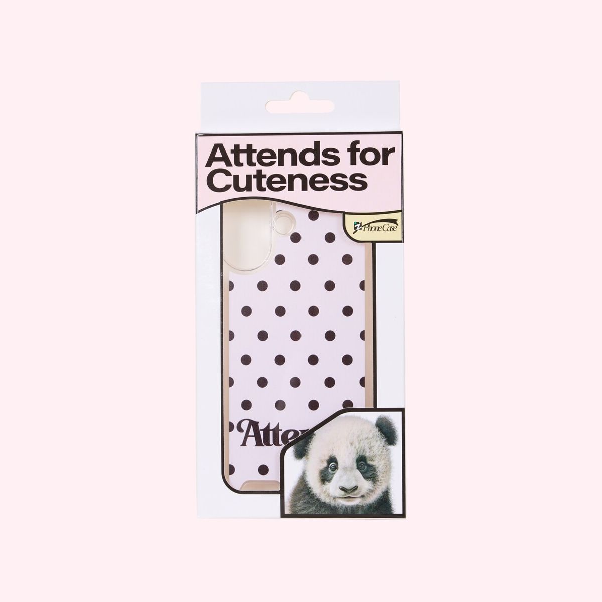 어텐즈(ATTENDS) Attends girls dots card case (Small dots baby pink)