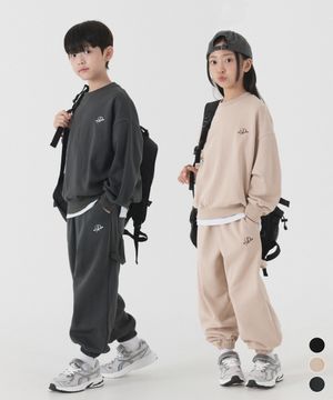 [SET] 링 자수 맨투맨&조거 팬츠 셋업 (3color)