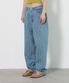 DIVIDE STITCH BALLOON DENIM PANTS (LIGHT INDIGO)