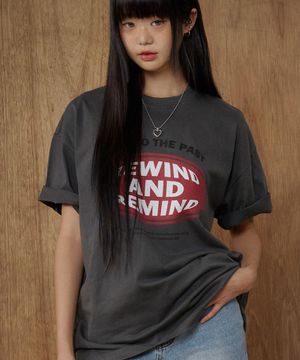 16수 리마인드 피그먼트 티셔츠_차콜