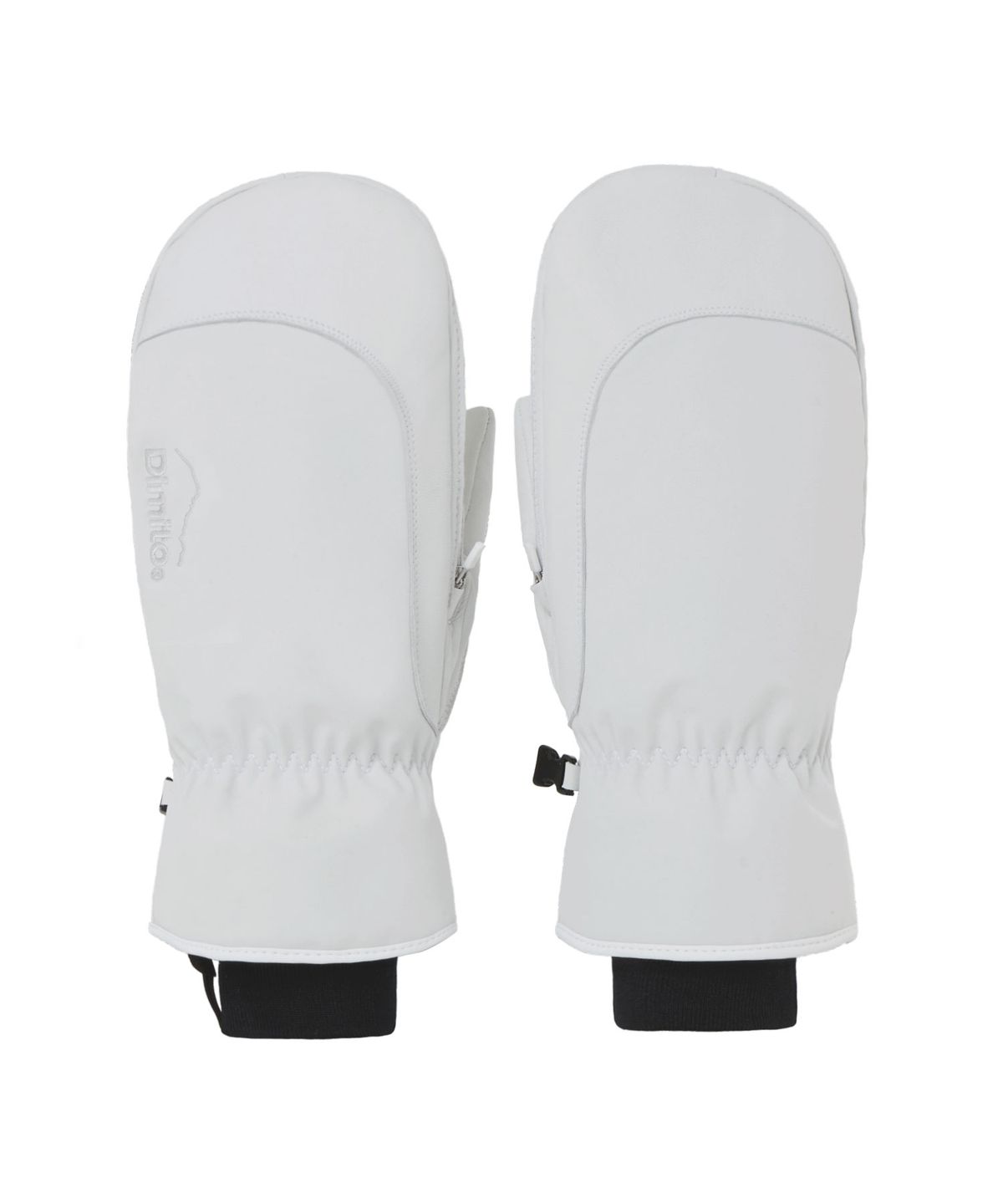 디미토(DIMITO) LEATHER 3-WAY OPEN MITTEN COOL WHITE