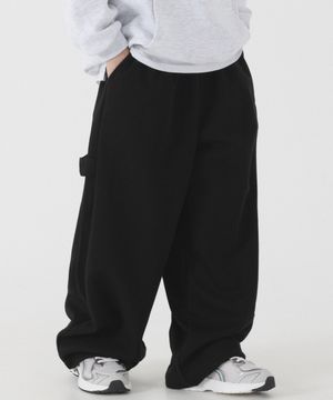 와이드 카펜터 스웨트 팬츠 (블랙)