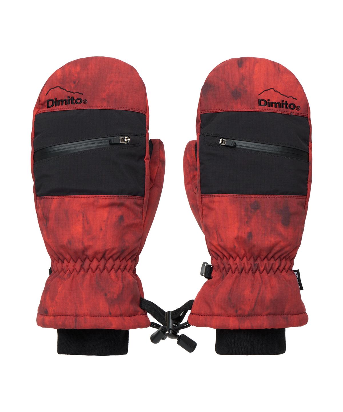 디미토(DIMITO) BLOCK VENT MITTEN MARBLE RED