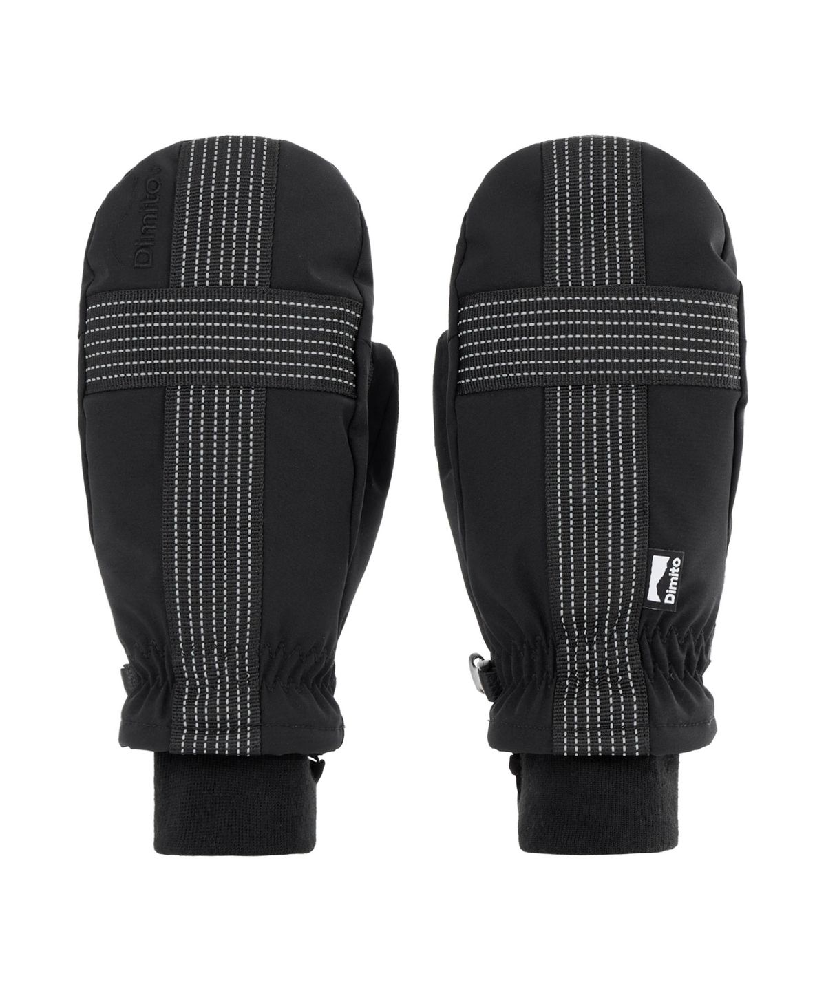 디미토(DIMITO) REFLECTIVE CROSS BAND MITTEN BLACK
