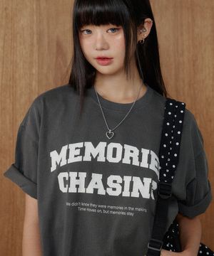 16수 메모리즈 피그먼트 티셔츠_차콜