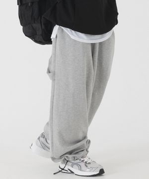 와이드 카펜터 스웨트 팬츠 (멜란지)
