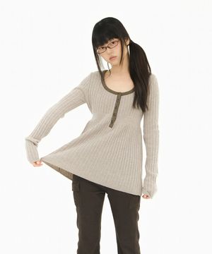 BABYDOLL KNIT OPS PURPLE