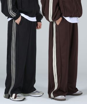 사이드라인 핀턱 트랙 와이드 팬츠 2color