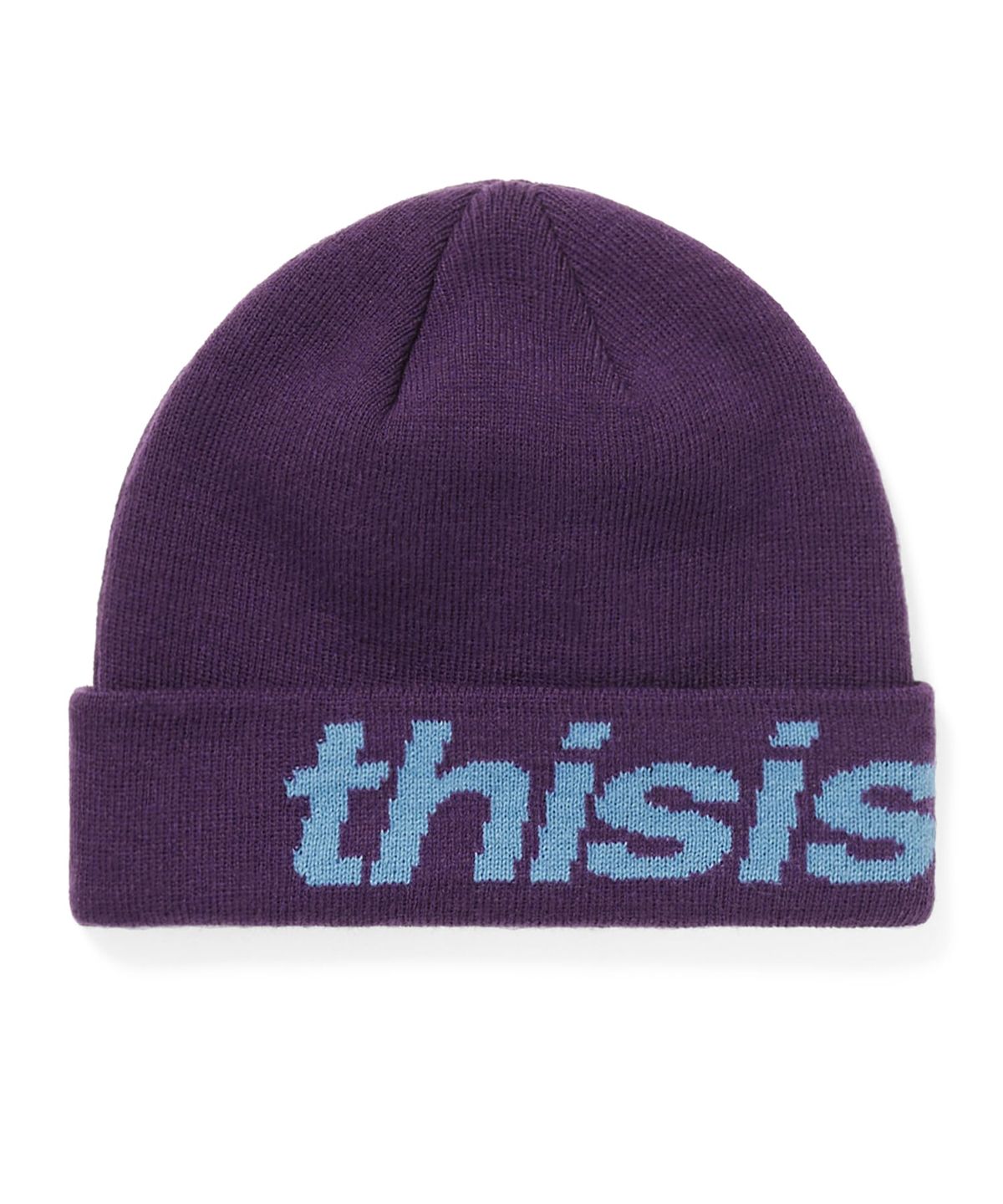 디스이즈네버댓(THISISNEVERTHAT) HSP-Logo Big Cuff Beanie Purple