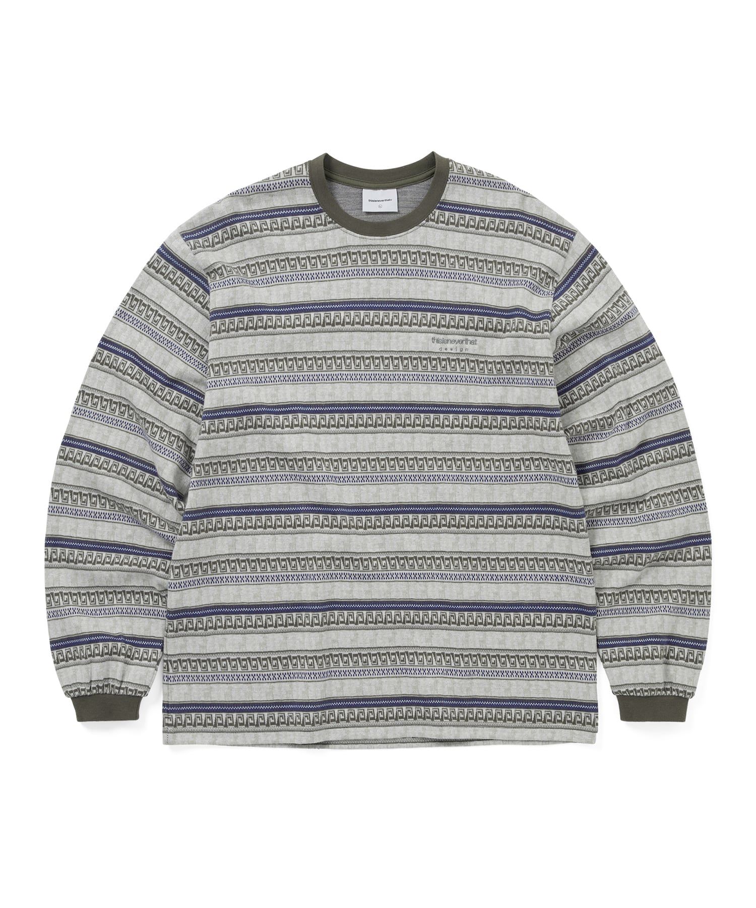 MUSINSA | thisisneverthat Pattern Striped L/S Tee Ivory