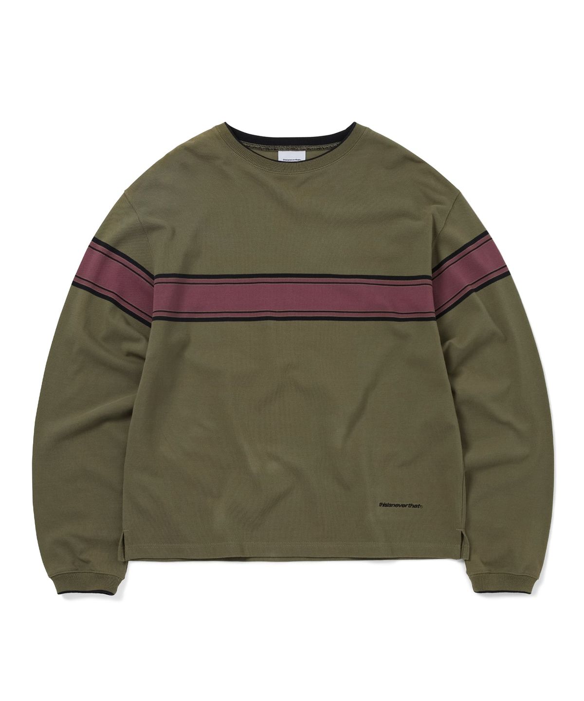 디스이즈네버댓(THISISNEVERTHAT) PK Line L/S Tee Olive