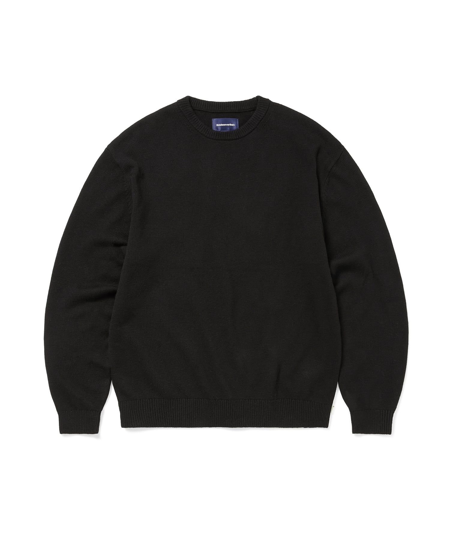 MUSINSA | thisisneverthat Fortuna N-Logo Sweater Black