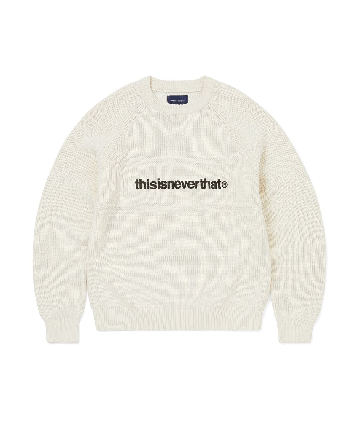 디스이즈네버댓(THISISNEVERTHAT) T-Logo Knit Sweater White