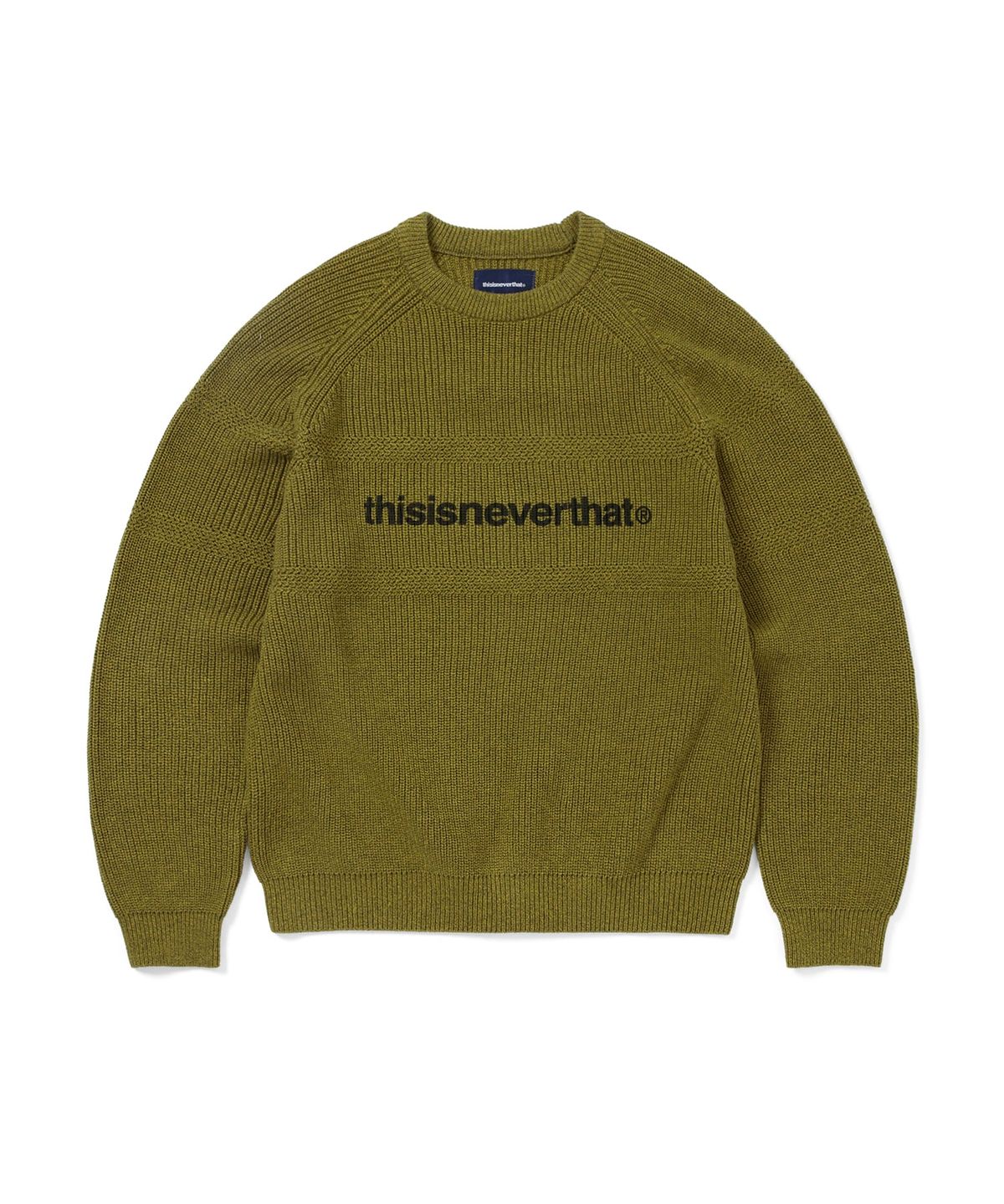 디스이즈네버댓(THISISNEVERTHAT) T-Logo Knit Sweater Mustard