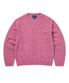 Hairy Knit Cardigan Pink