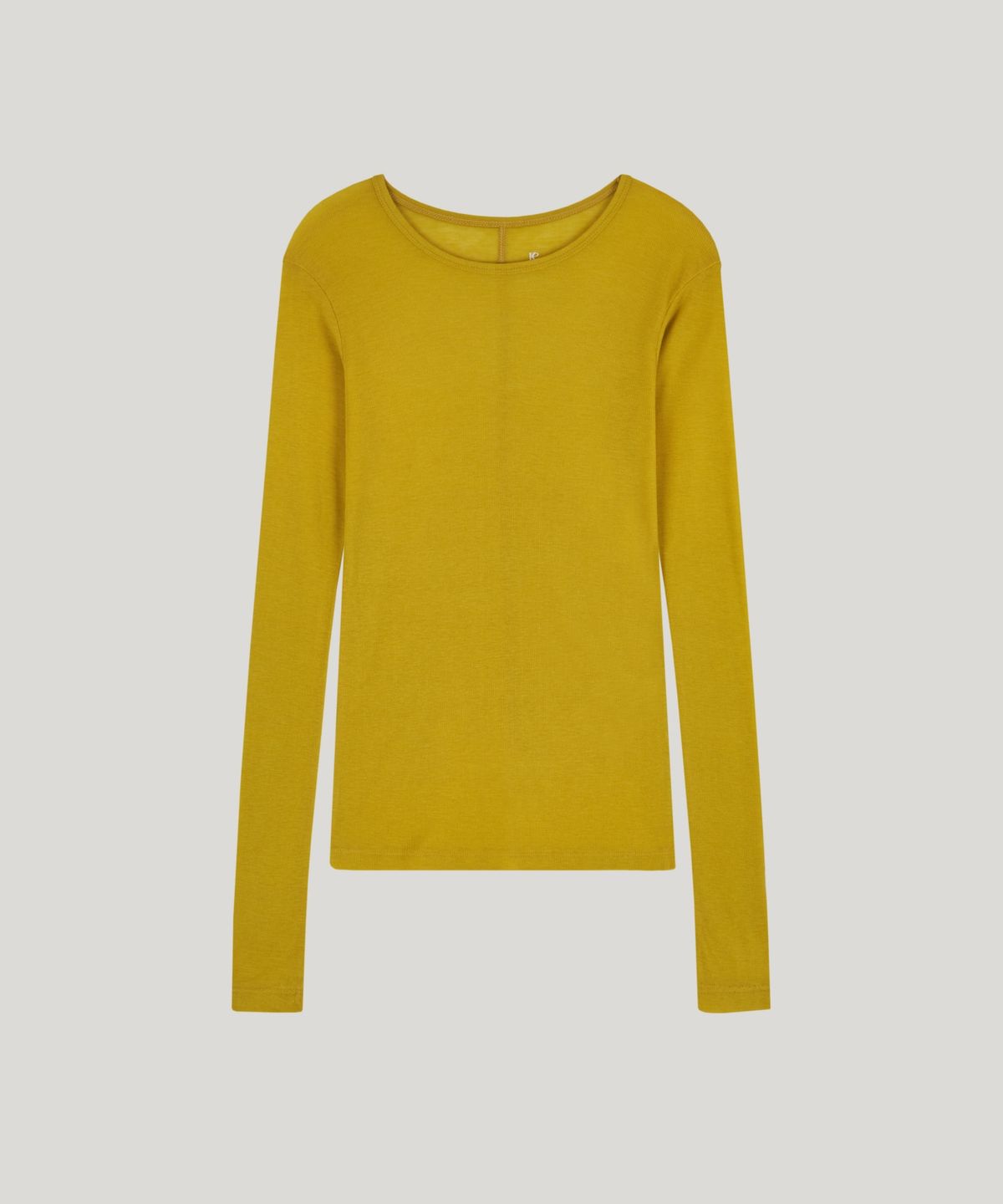 포에트서울(POETSEOUL) basic wool tencel t-shirt_mustard