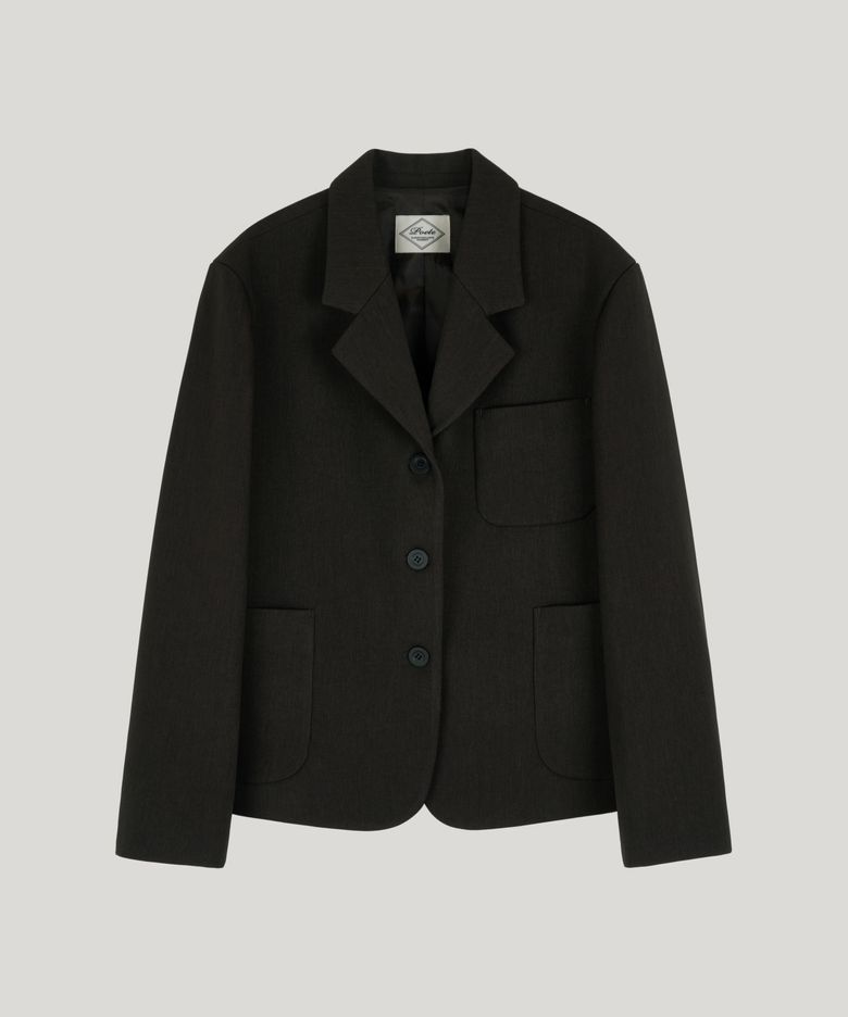 out pocket jacket_brown