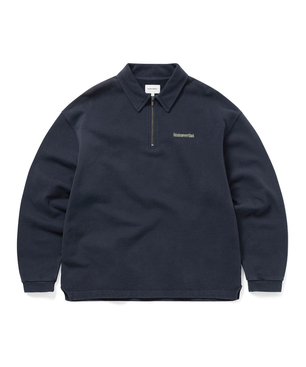 디스이즈네버댓(THISISNEVERTHAT) Half Zip Polo Sweatshirt Navy