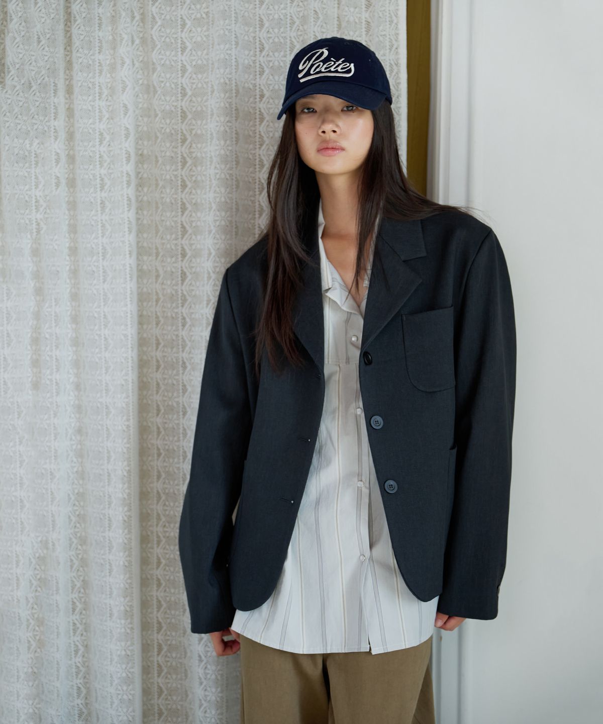 포에트서울(POETSEOUL) out pocket jacket_dark gray