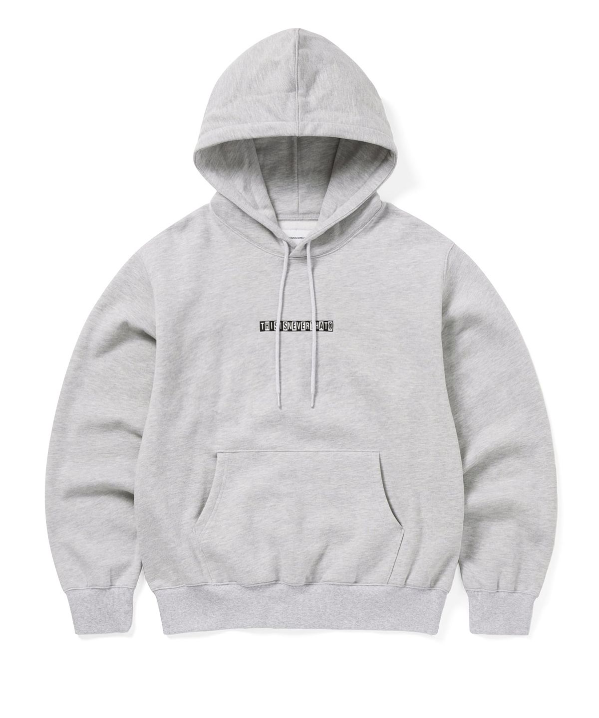 디스이즈네버댓(THISISNEVERTHAT) Checkerboard Logo Hoodie Heather Grey