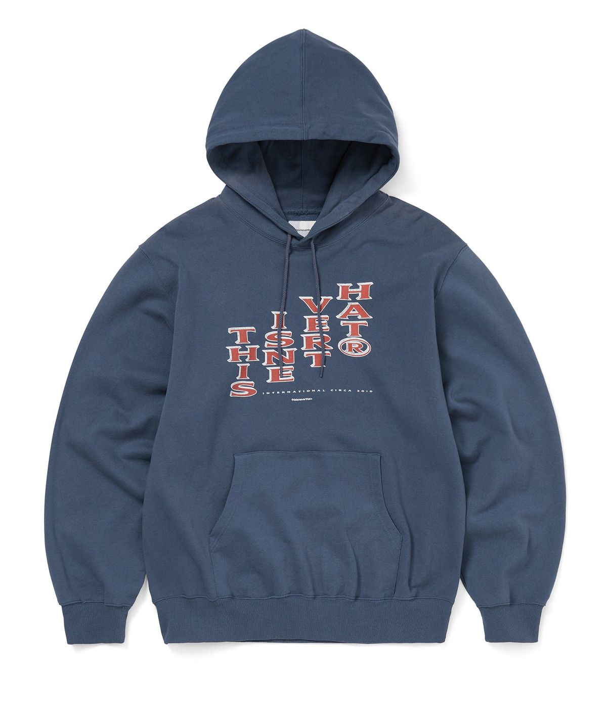디스이즈네버댓(THISISNEVERTHAT) Vertical Logo Hoodie Deep Water