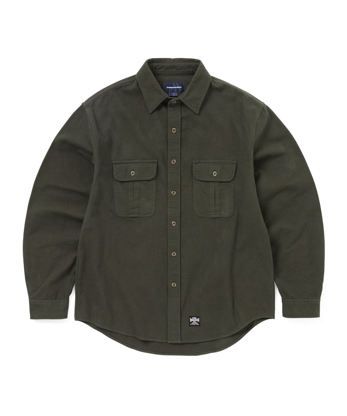 디스이즈네버댓(THISISNEVERTHAT) Flannel Country Shirt Dark Olive
