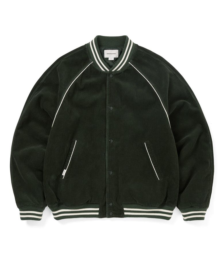 Corduroy Varsity Jacket Green