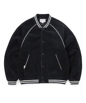 Corduroy Varsity Jacket Black