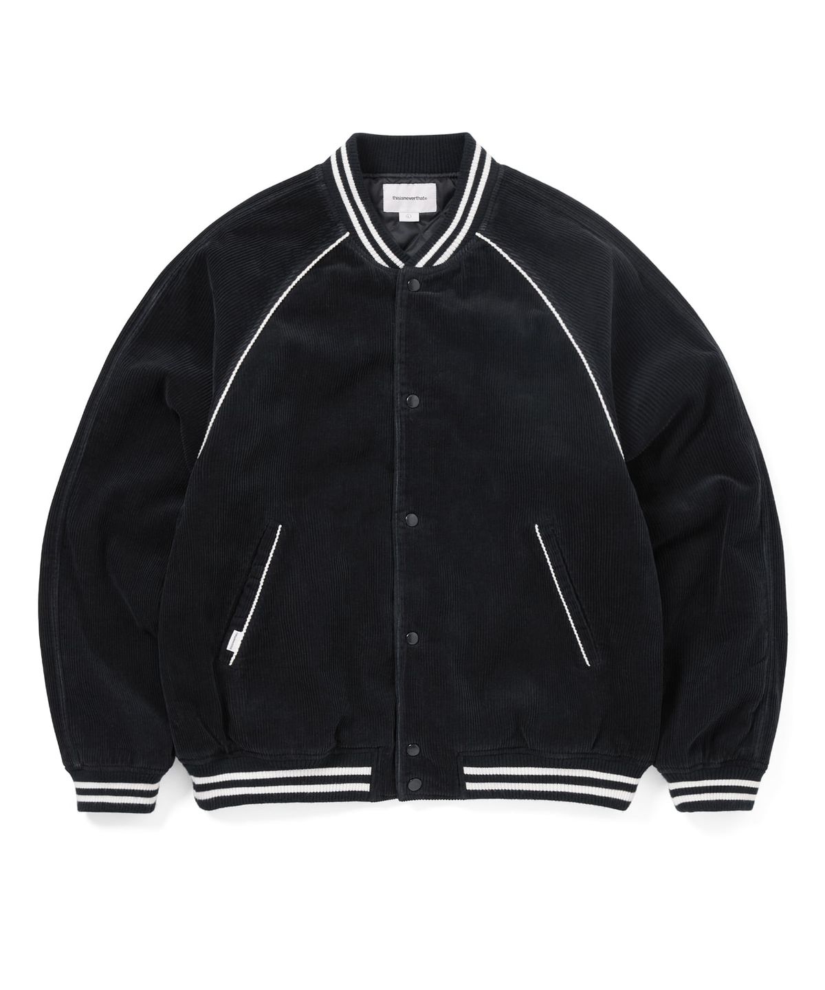 디스이즈네버댓(THISISNEVERTHAT) Corduroy Varsity Jacket Black