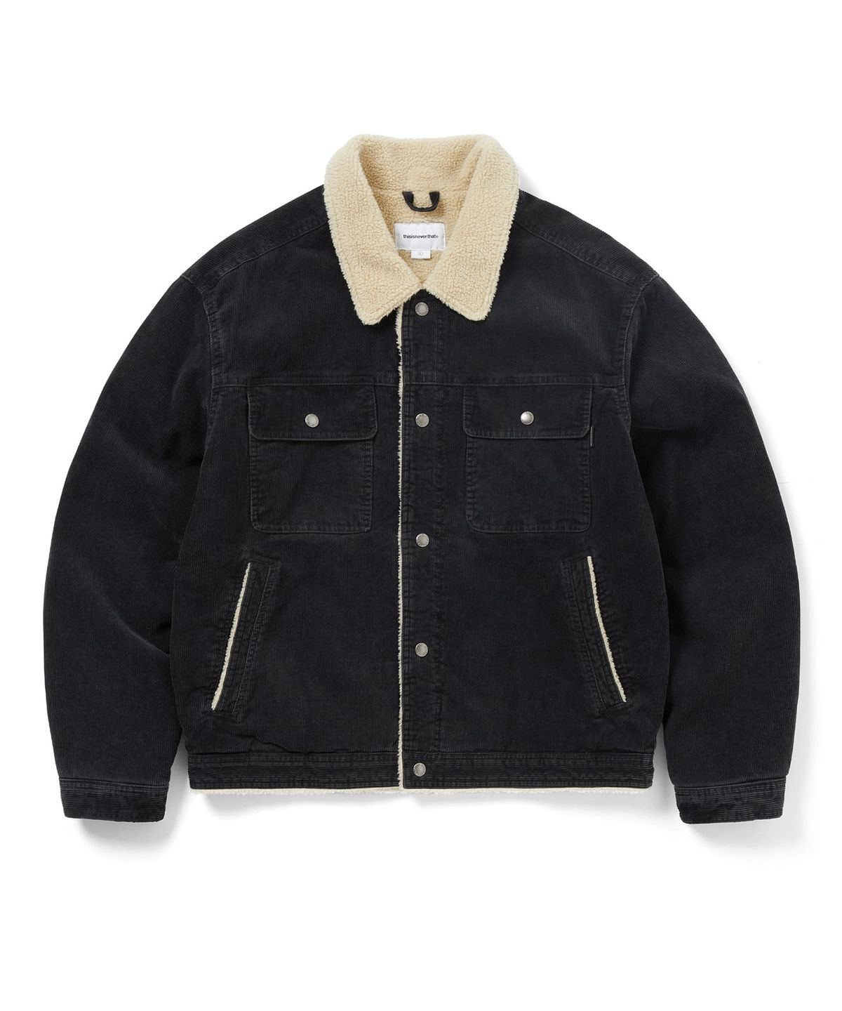 디스이즈네버댓(THISISNEVERTHAT) Sherpa Lined Corduroy Trucker Jacket Black