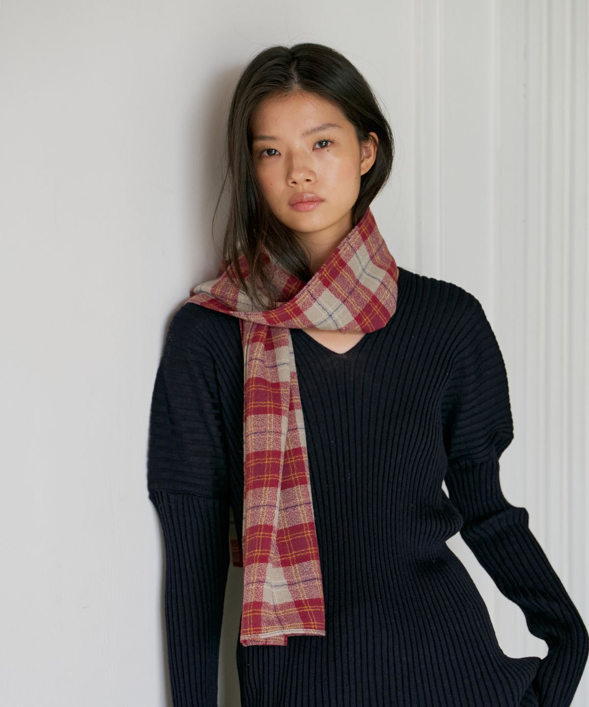 포에트서울(POETSEOUL) autumn check muffler_red