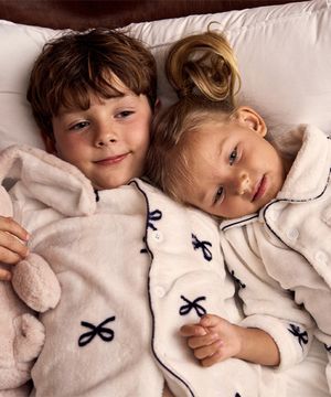 [2SET] 플러피 보니 긴팔 키즈 수면 잠옷 세트