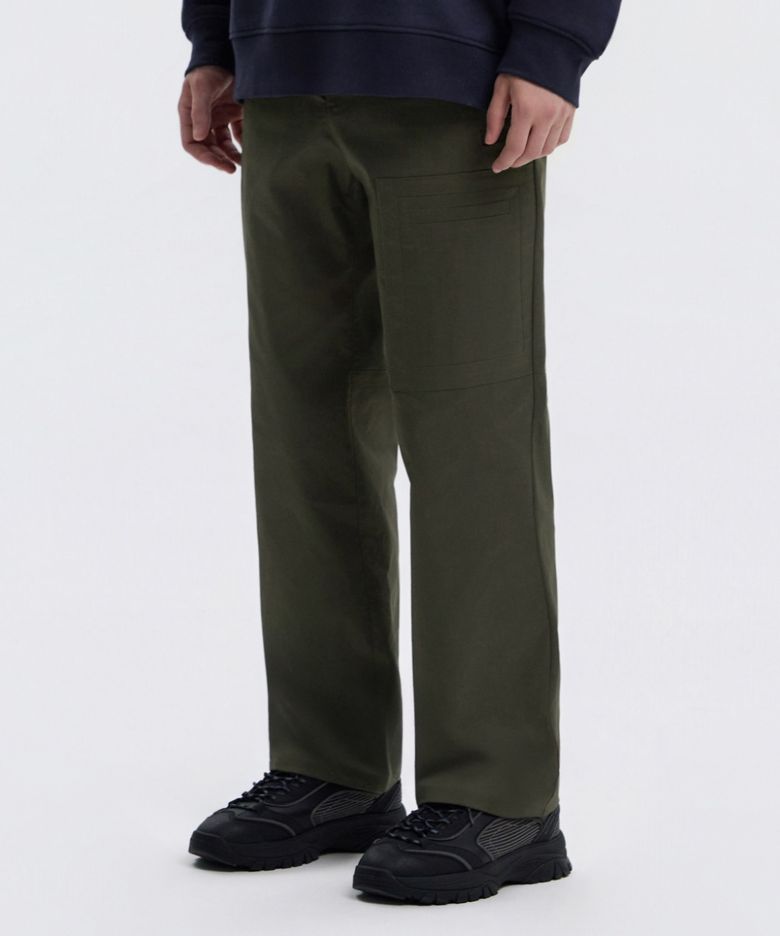 N253MPT100 [NRN] 벨티드 팬츠 OLIVE KHAKI